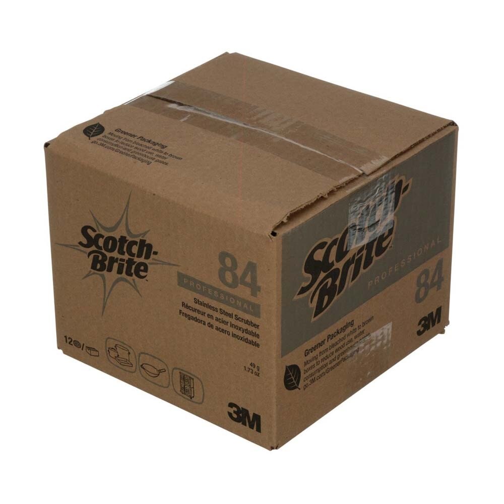 3M 84 Scotch-Brite Stainless Steel Scrubber , heavy-duty metal scrub ball for pots, pans and grills (7100083743) - 7