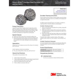 3M 84 Scotch-Brite Stainless Steel Scrubber , heavy-duty metal scrub ball for pots, pans and grills (7100083743) - 8