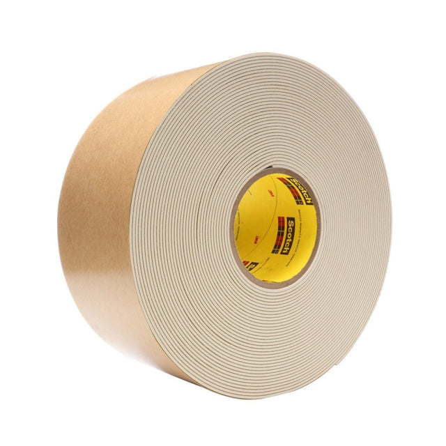 3M 528 Impact Stripping Tape, Tan, Rubber Backed Acrylic Adhesive, 4 in x 20 yd, 82 mil (7100084362) (2 Pack)