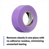 3M 501+ Specialty High Temperature Masking Tape, Purple, 36 mm x 55m, 6.0 mil (7100086190) (24 Pack) - 2