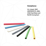3M FP-301-3/8-48"-Black Heat Shrink Thin-Wall Tubing, 48 in Length (7100086437) (125 Pack) - 8