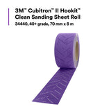3M 737U Cubitron II Hookit Clean Sanding Abrasive Sheet Roll, Multi-Hole, 40+, Purple, 70 mm x 8 m (34440) (7100086671) (5 Pack) - 2