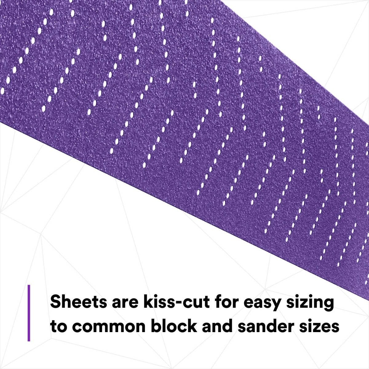 3M 737U Cubitron II Hookit Clean Sanding Abrasive Sheet Roll, Multi-Hole, 40+, Purple, 70 mm x 8 m (34440) (7100086671) (5 Pack) - 4