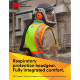 3M 7100086942 Versaflo Respiratory Faceshield Assembly M-206/37299AAD with Comfort Faceseal - 4