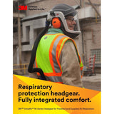 3M 7100086969 Versaflo Respiratory Faceshield Assembly M-207, with Flame Resistant Faceseal - 7