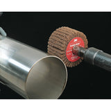 3M Scotch-Brite Roloc Cut and Polish Flap Brush, Aluminum Oxide, Medium, Tan, 3 in x 1-3/8 in (7100088221) (10 Pack) - 2