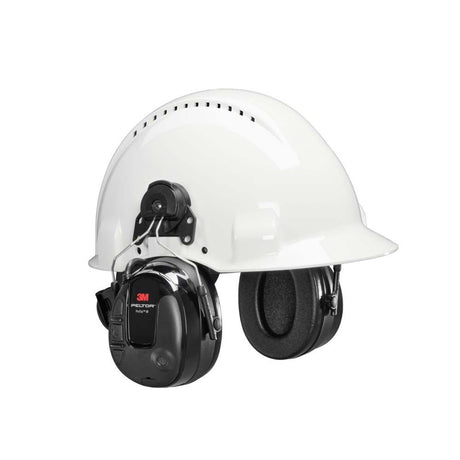 3M 7100088423 PELTOR ProTac III Headset, 23 dB NRR, Microphone, 3.5mm, Wireless, Environmental Listening, Professional-Quality Hearing Protection, Hard Hat Attached, MT13H221P3E, Black