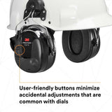 3M 7100088423 PELTOR ProTac III Headset, 23 dB NRR, Microphone, 3.5mm, Wireless, Environmental Listening, Professional-Quality Hearing Protection, Hard Hat Attached, MT13H221P3E, Black - 5