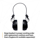 3M MT13H220P3E PELTOR ProTac III Slim Hard Hat Mounted Electronic Hearing Protector with 3.5mm Input Black (7100088455) (10 Pack) - 9