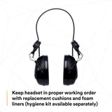 3M MT13H220P3E PELTOR ProTac III Slim Hard Hat Mounted Electronic Hearing Protector with 3.5mm Input Black (7100088455) - 9