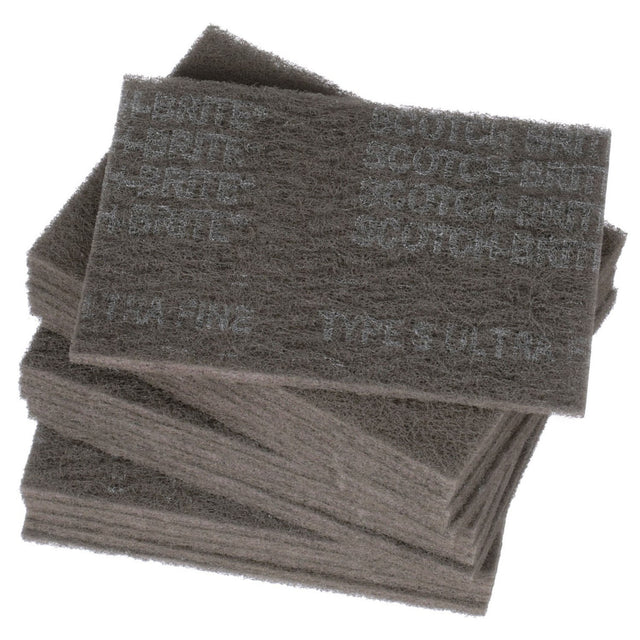 3M HP-HP 7448 Scotch-Brite Ultra Fine Hand Pad, SiC, Gray, 6 in x 9 in (7100089226) (20 Pack) - 2