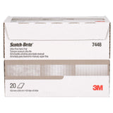 3M HP-HP 7448 Scotch-Brite Ultra Fine Hand Pad, SiC, Gray, 6 in x 9 in (7100089226) (60 Pack) - 9