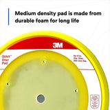 3M 05581 Stikit Abrasive Disc Back-up Pad, Dust Free, PSA, Yellow, 8 in (7100089474) - 5