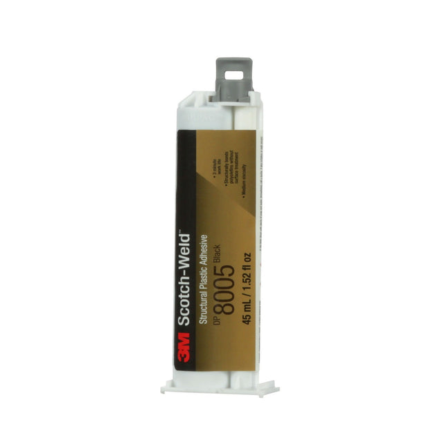 3M 8005 Structural Plastic Adhesive DP8005, Black, 45 mL Duo-Pak (7100089475) (12 Pack)