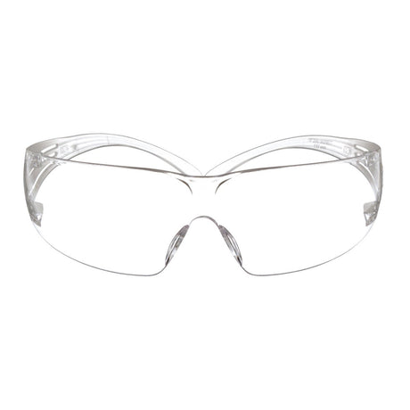3M SF201AF SecureFit Safety Glasses, ANSI Z87, Anti Fog Plus Anti Scratch Clear Lens, Clear Frame, Flexible Temples (7100090435) (20 Pack)