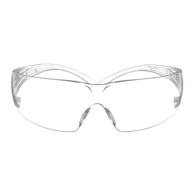 3M SF201AF SecureFit Safety Glasses, ANSI Z87, Anti Fog Plus Anti Scratch Clear Lens, Clear Frame, Flexible Temples (7100090435) (20 Pack)