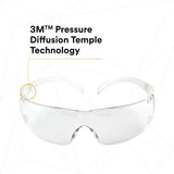 3M SF201AF SecureFit Safety Glasses, ANSI Z87, Anti Fog Plus Anti Scratch Clear Lens, Clear Frame, Flexible Temples (7100090435) (20 Pack) - 3
