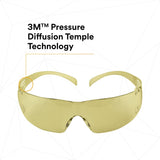 3M SF203AFP SecureFit Safety Glasses, Anti-Fog Plus Anti-Scratch, Amber Lens, Amber Frame, Flexible Temples (7100090617) (20 Pack) - 4