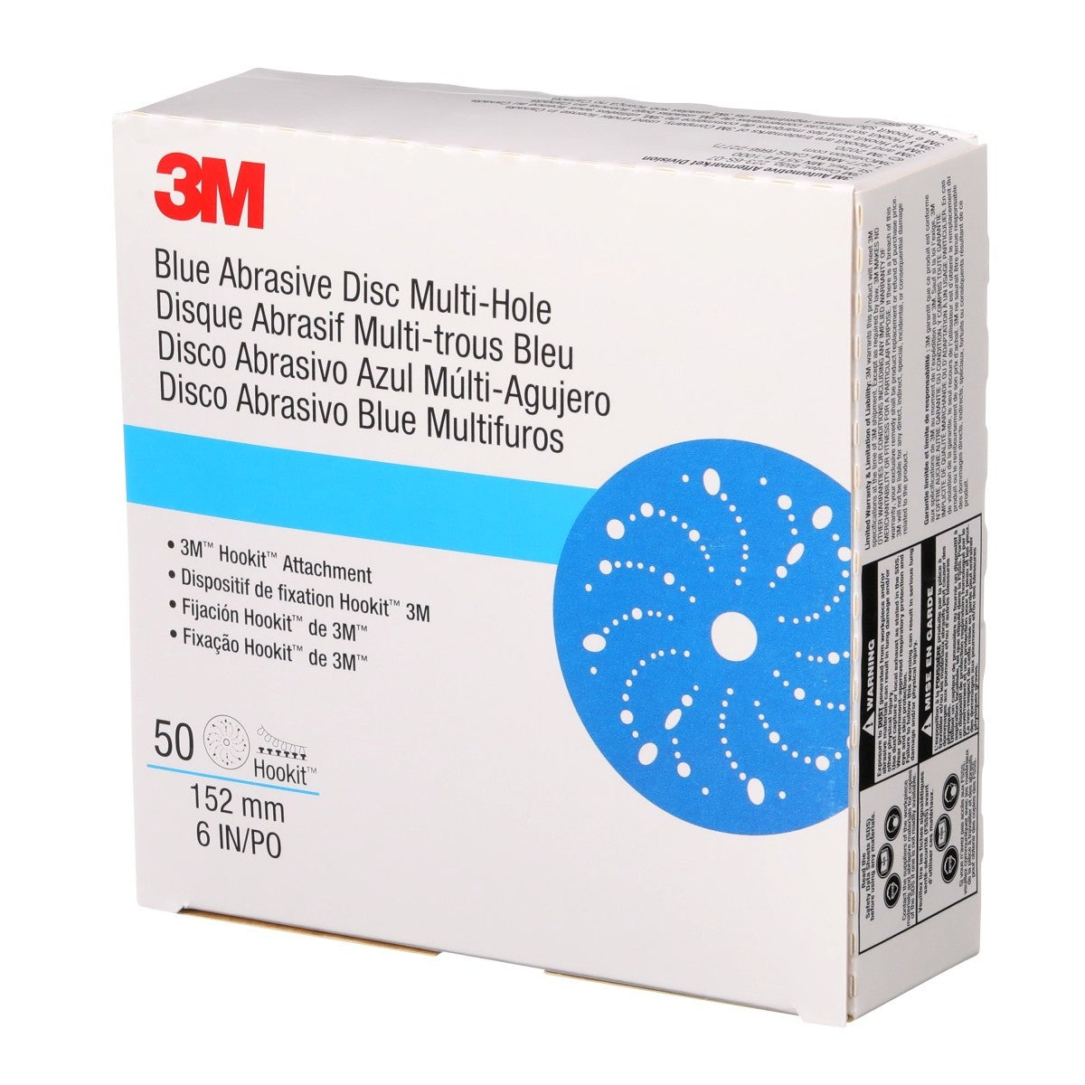 3M 321U 36181 Hookit Blue Abrasive Disc, Multi-Hole, 6 in, 400 Grade (7100091098) (200 Pack) - 8