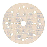 3M 321U 36183 Hookit Blue Abrasive Multi-Hole Disc, 6 in, 600 Grade, Paint and Blend Preparation (7100091110) (200 Pack) - 6