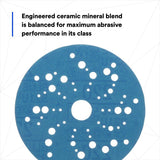 3M 321U 36162 Hookit Blue Abrasive Disc, Multi-Hole, 5 in, 220 Grade (7100091236) (200 Pack) - 4