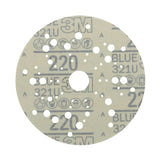 3M 321U 36162 Hookit Blue Abrasive Disc, Multi-Hole, 5 in, 220 Grade (7100091236) (200 Pack) - 5