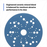 3M 321U 36166 Hookit Blue Abrasive Disc, 400 Grit, Multi-Hole, 5 in Diameter (7100091239) (200 Pack) - 4
