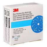 3M 321U 36172 Hookit Blue Abrasive Disc, Multi-Hole, 6 in, 80 Grade (7100091244) (200 Pack) - 9