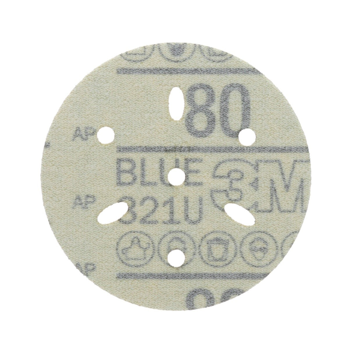 3M 321U 36142 Hookit Blue Abrasive Disc, Multi-hole, 3 in, 80 Grit (7100091341) (200 Pack) - 2