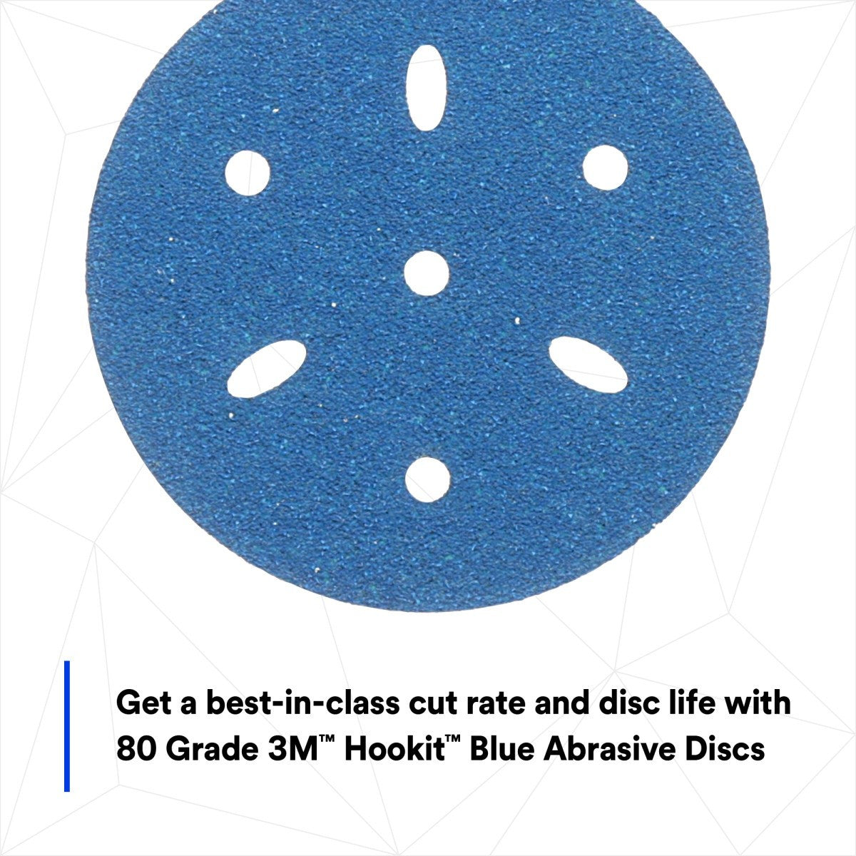 3M 321U 36142 Hookit Blue Abrasive Disc, Multi-hole, 3 in, 80 Grit (7100091341) (200 Pack) - 10