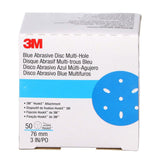 3M 321U 36146 Hookit Blue Abrasive Disc, Multi-hole, 3 in, 180 Grade (7100091344) (200 Pack) - 3