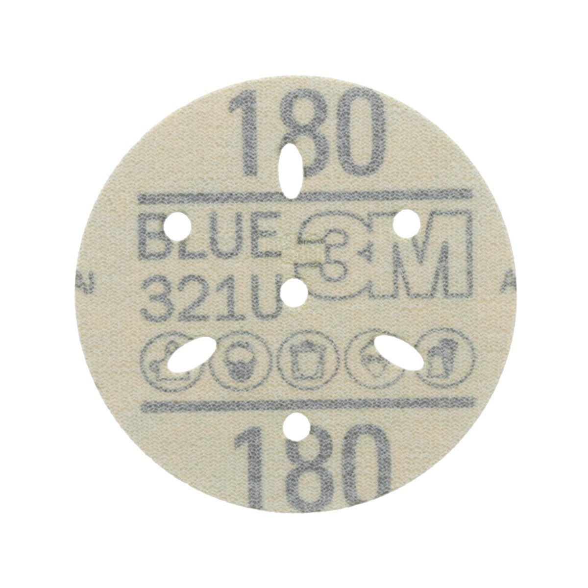 3M 321U 36146 Hookit Blue Abrasive Disc, Multi-hole, 3 in, 180 Grade (7100091344) (200 Pack) - 9
