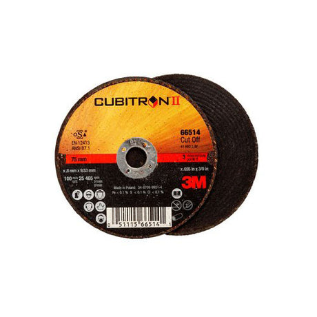 3M 7100094771 Cubitron II 3" x 0.04" x 3/8"-24, Type 1 Cut-Off Wheel 66514