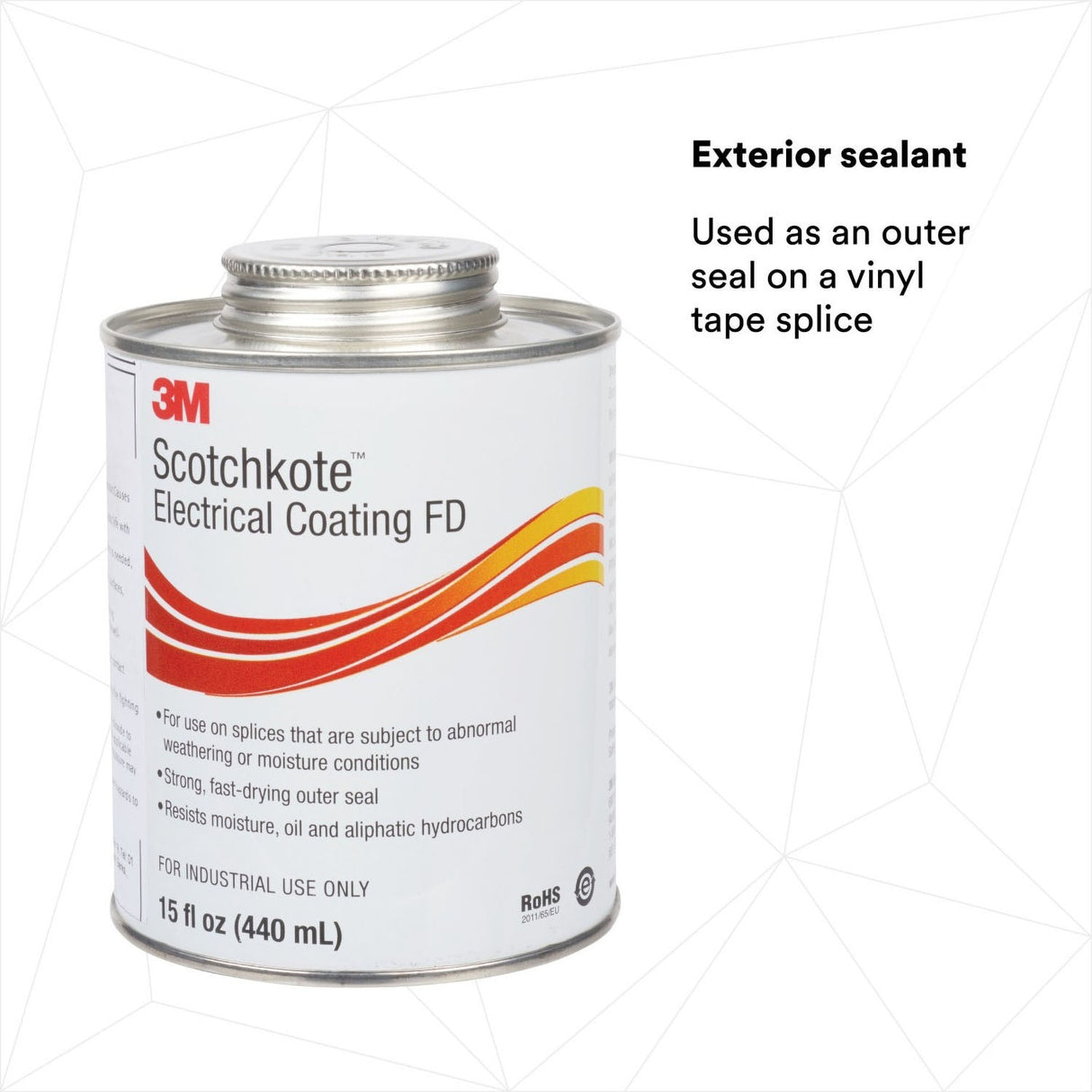 3M Scotchkote Electrical Coating FD, Fast-Drying Liquid Flexible Sealant and Bonding Agent, Self-Contained Applicator, 15 fl oz Can (SCOTCHKOTE FD) (7100095977) (10 Pack) - 3
