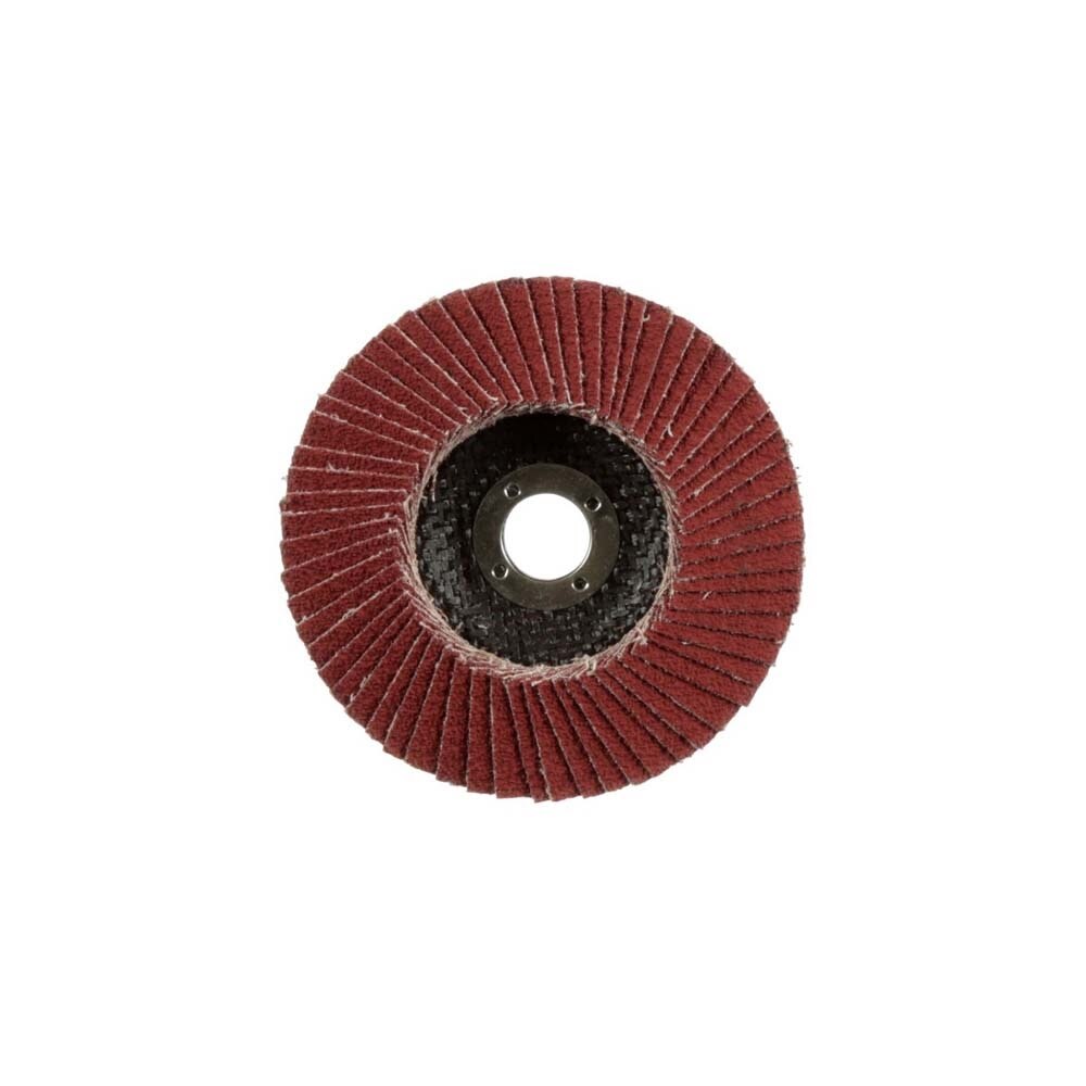 3M 7100097650 Cubitron II Flap Disc 967A, 60+, T29, 4 in x 5/8 in, Medium Pressure Applications, Light Deburring, Scale Removal, Oxide Removal, Surface Prep (10 Pack) - 4
