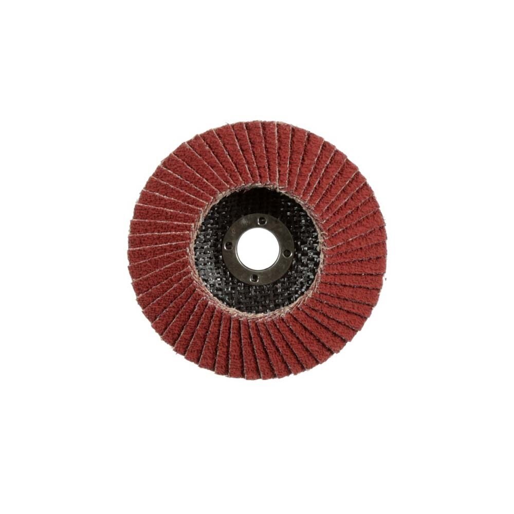 3M 7100097661 Cubitron II Flap Disc 967A, 40+, T29, 4 in x 5/8 in, Medium Pressure Applications, Light Deburring, Scale Removal, Oxide Removal, Surface Prep (10 Pack) - 4