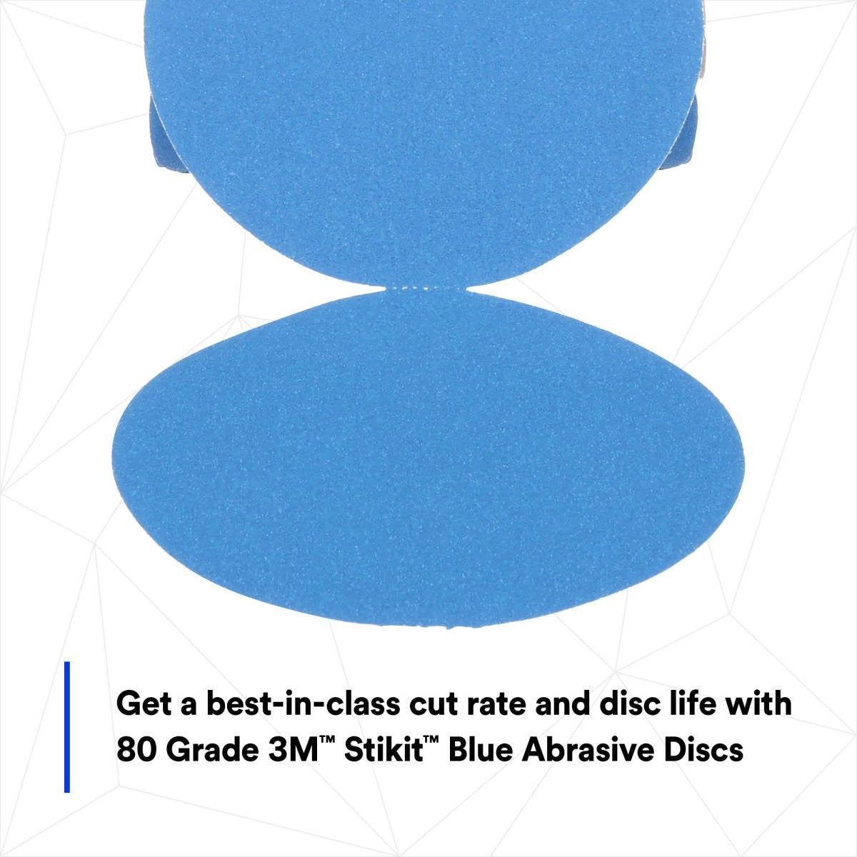 3M 321U 36202 Stikit Blue Abrasive Disc Roll, No Hole, 6 in, 80 Grit (7100098232) (250 Pack) - 9