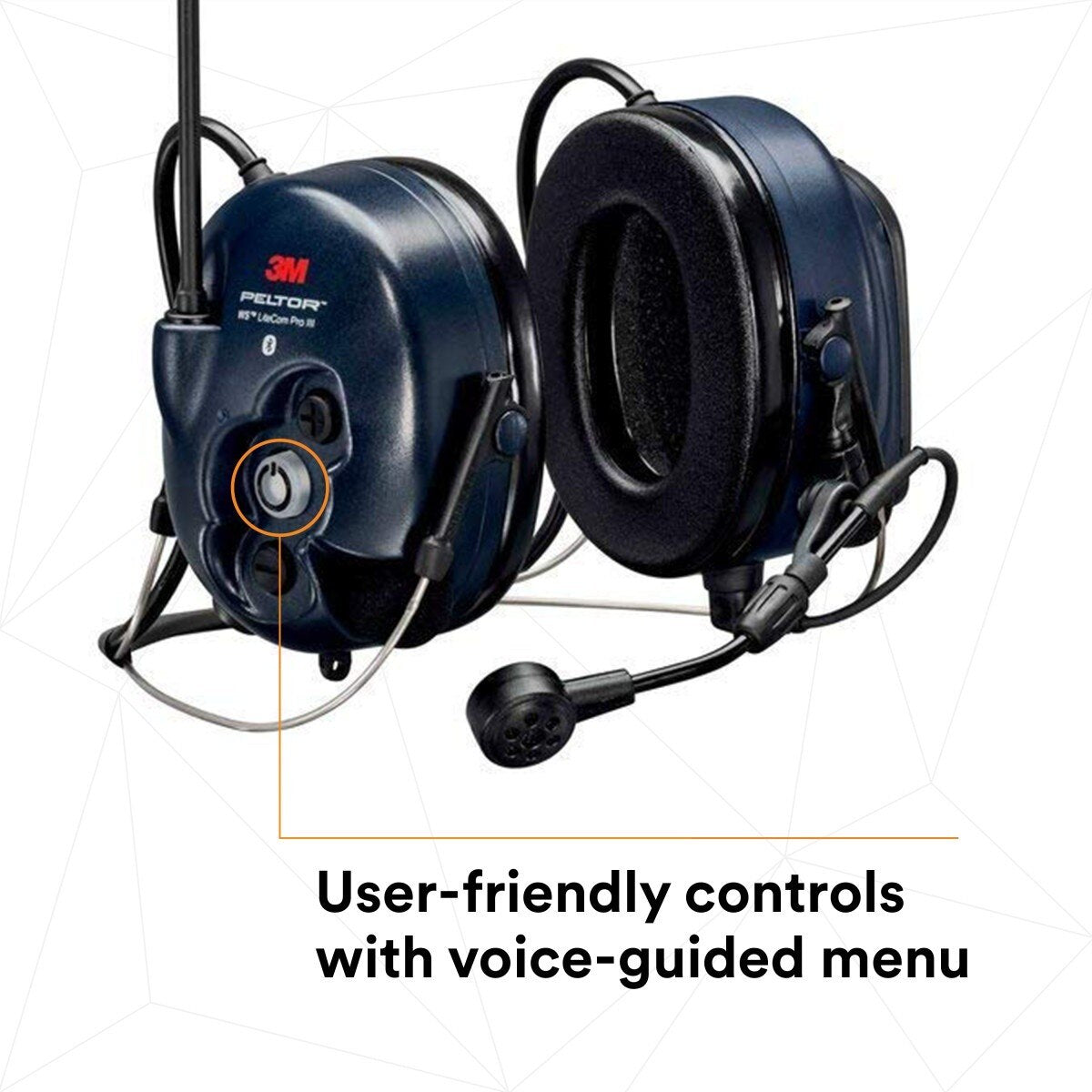 3M MT73H7B4D10NA PELTOR WS LiteCom PRO III Neckband Headset with Built-In Two-Way Radio and Bluetooth (7100099581) - 5