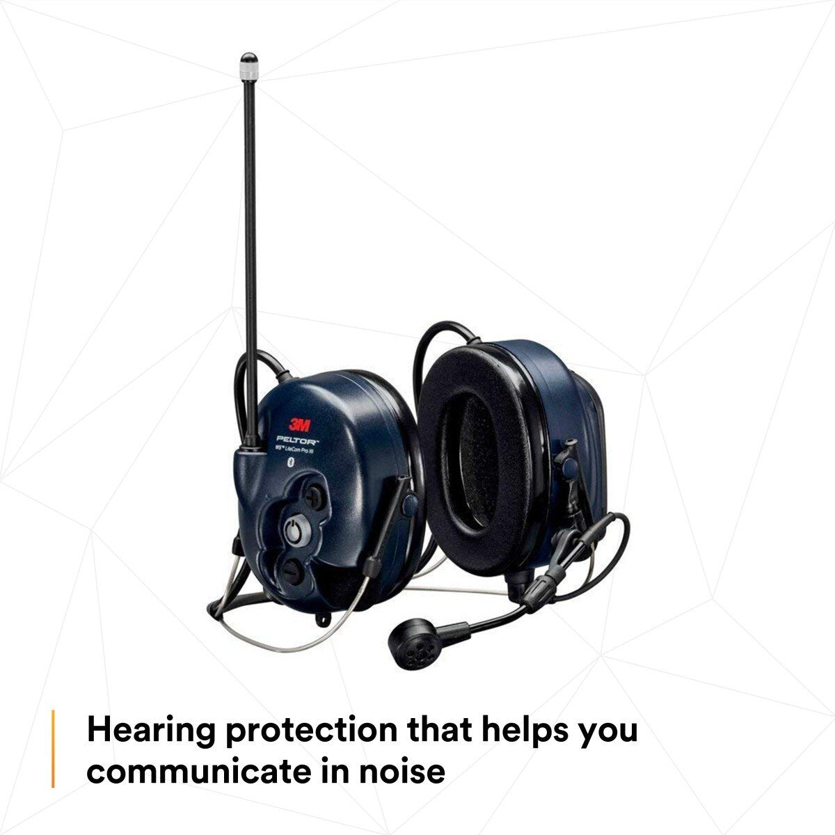 3M MT73H7B4D10NA PELTOR WS LiteCom PRO III Neckband Headset with Built-In Two-Way Radio and Bluetooth (7100099581) - 7