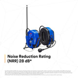 3M MT73H7B4D10NA-50 PELTOR WS LiteCom PRO III Headset, Intrinsically Safe, Neckband, Professional Grade Durability, Wireless Two-Way Communication Radio, Bluetooth, Boom Microphone, Royal Blue, MT73H7B4D10N-50 (7100099584) - 3