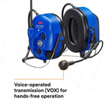 3M 7100099584 PELTOR WS LiteCom PRO III Headset, Intrinsically Safe, Neckband, Professional Grade Durability, Wireless Two-Way Communication Radio, Bluetooth, Boom Microphone, Royal Blue, MT73H7B4D10N-50 - 5