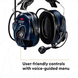 3M 7100099586 PELTOR WS LiteCom PRO III Headset, Hard Hat Attached, Professional Grade Durability, Wireless Two-Way Communication Radio, Bluetooth, Boom Microphone, Navy Blue, MT73H7P3E4D10 - 7