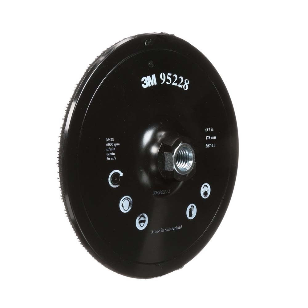 3M 28888 917CP Hook and Loop Disc Pad Holder , 7 in x 7/8 in Center Post 5/8-11 Internal (7100101200) - 2