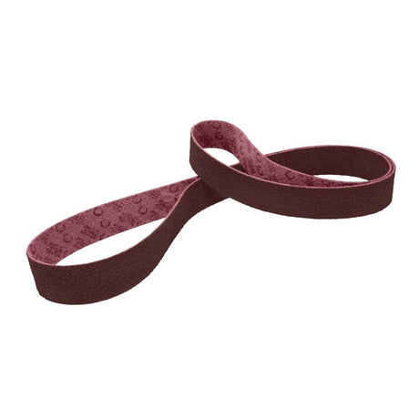 3M 7100103026 Scotch-Brite Surface Conditioning Belt, Aluminum Oxide, 13 in. x 3/8 in., Medium Grit, Maroon (20 Pack)