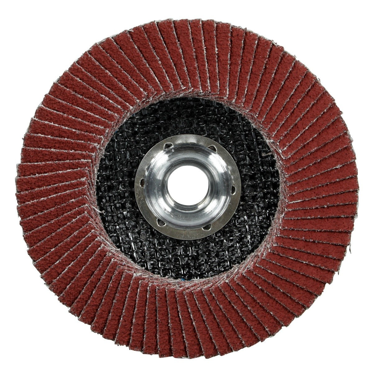 3M 969F Cubitron II Flap Disc, 40+, T29 Quick Change, Precision Shaped Ceramic, Maroon, 4-1/2 in x 5/8-11 (7100104605) (10 Pack) - 4