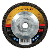 3M 969F Cubitron II Flap Disc, T29 Quick Change, 60 Plus, Maroon, 4-1/2 in x 5/8-11 (7100104606) (10 Pack)
