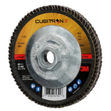 3M 969F Cubitron II Flap Disc, T29 Quick Change, 60 Plus, Maroon, 4-1/2 in x 5/8-11 (7100104606) (10 Pack) - 3
