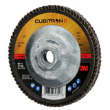 3M 969F Cubitron II Flap Disc, T29 Quick Change, 60 Plus, Maroon, 4-1/2 in x 5/8-11 (7100104606) (10 Pack) - 3