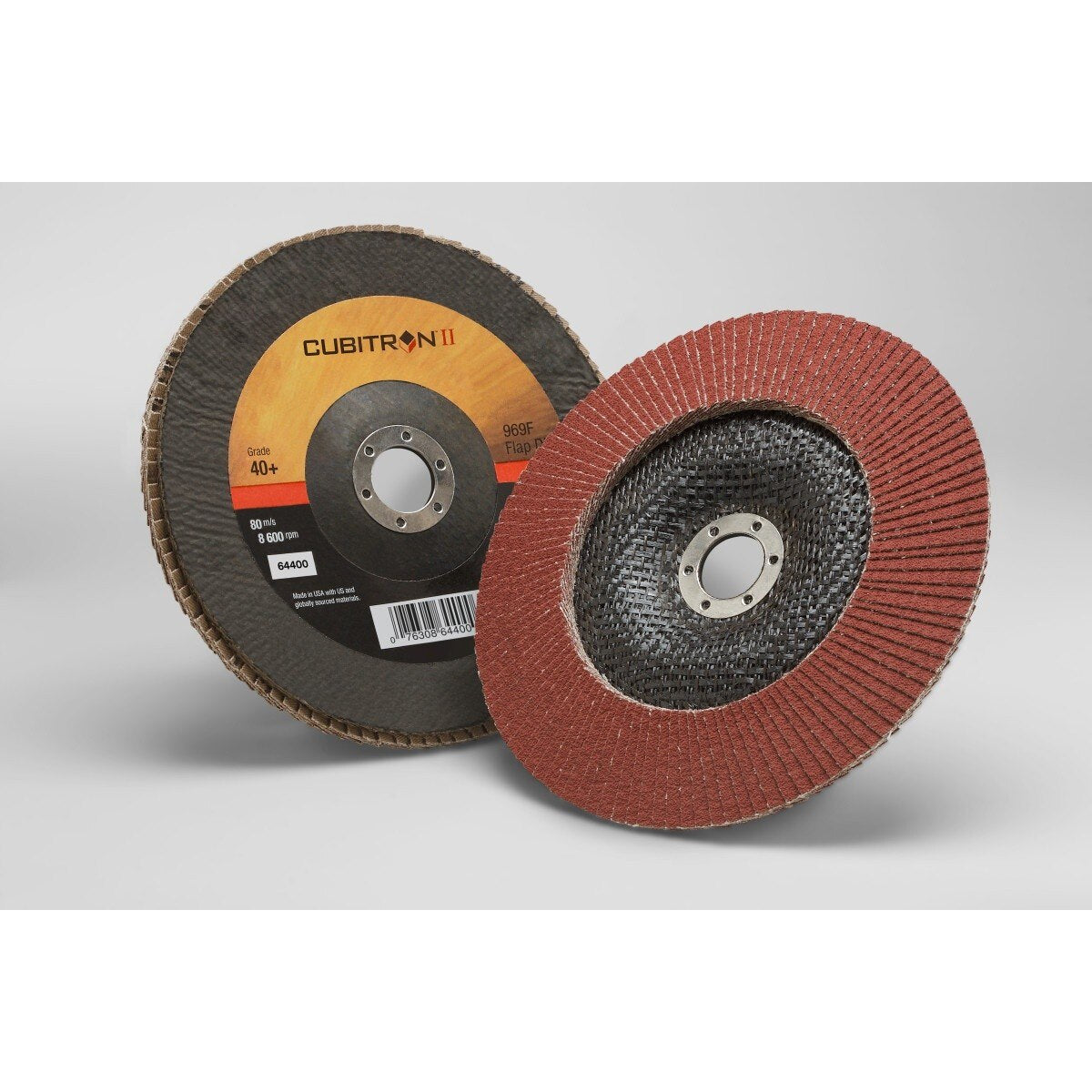 3M 969F Cubitron II Flap Disc, 40+, T29, Maroon, 7 in x 7/8 in Center Hole (7100104885) (5 Pack) - 2