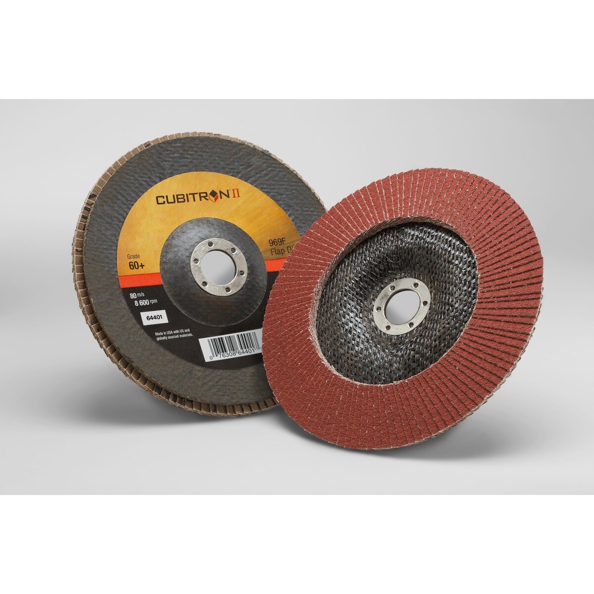 3M 969F Cubitron II Flap Disc 60+ T29 7 in x 7/8 in Polyester Backing for Heavy Grinding Edge Deburring Weld Removal and Beveling (7100104909) (250 Pack)